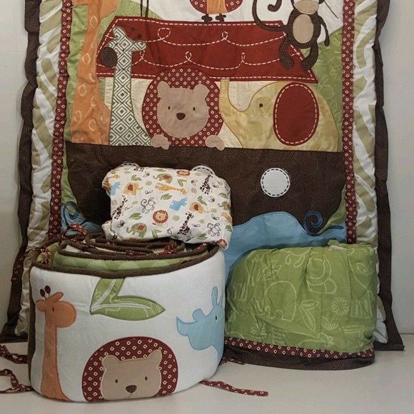 Cocalo Bedding Crib Dust Ruffle Bumper 4 Pc Jungle Poshmark